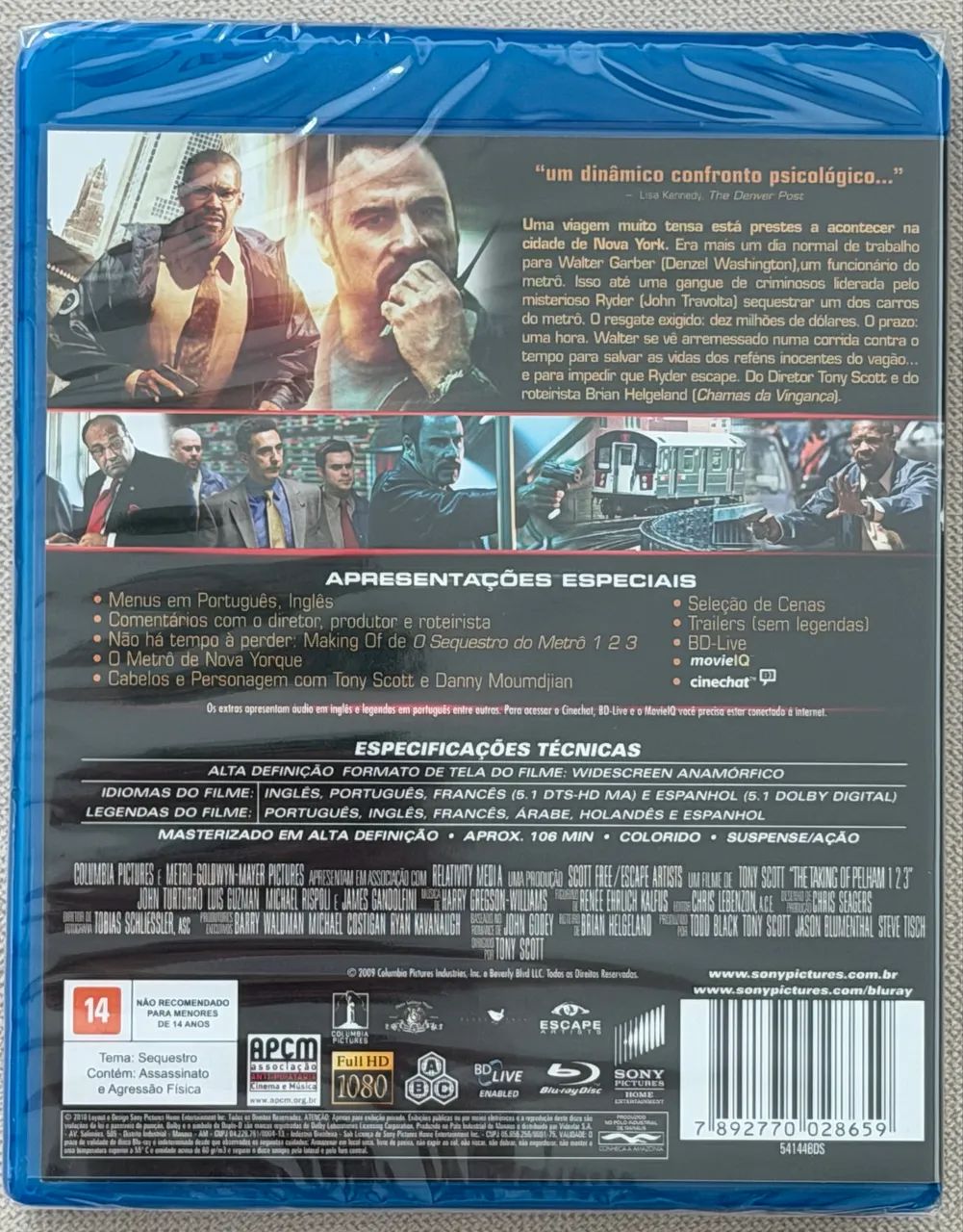 Blu-ray O Sequestro do Metrô 123 (original e lacrado) - Foto 2
