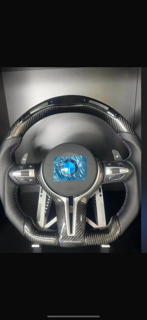 volante bmw carbono com shift lights