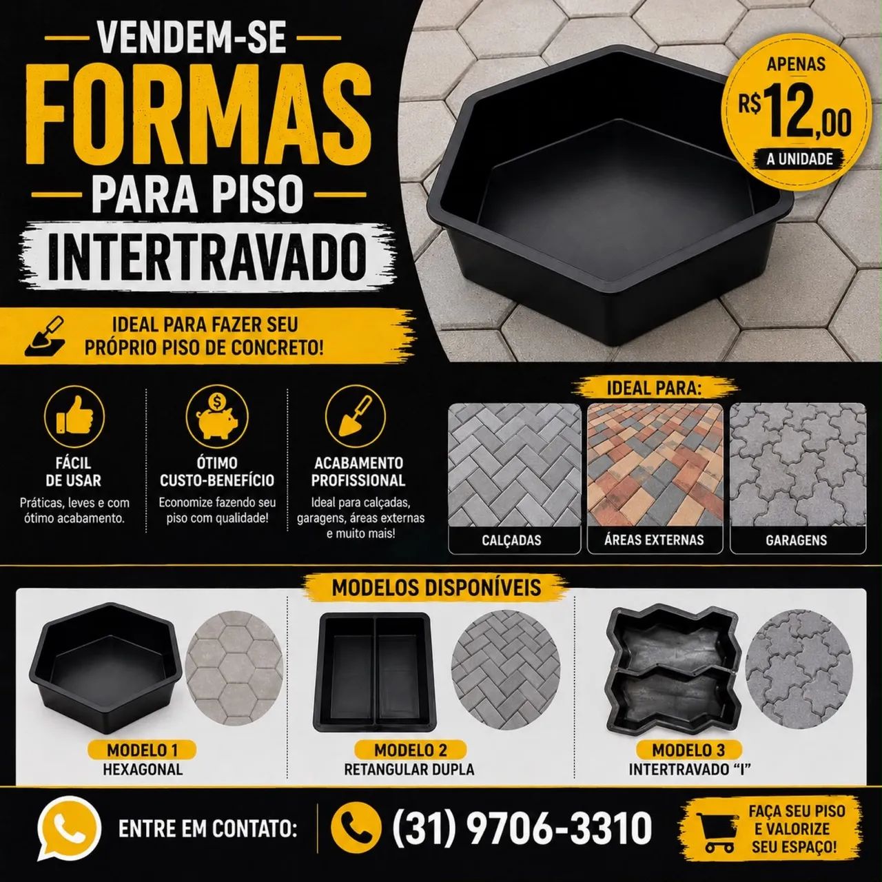 Formas de piso intertravado  - Foto 3