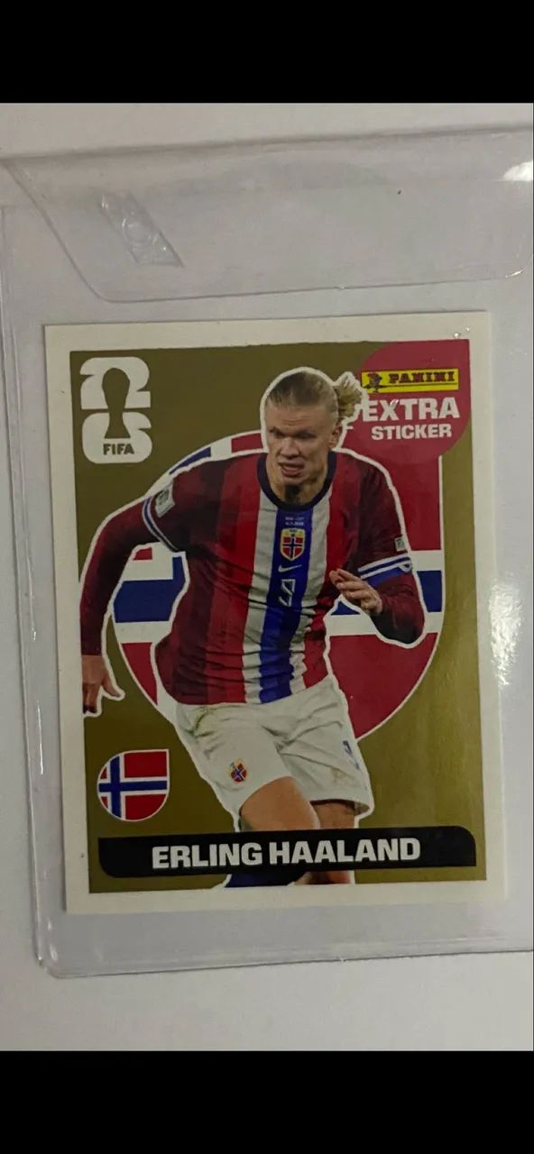 Figurinha Erling Haaland Gold Extra Sticker