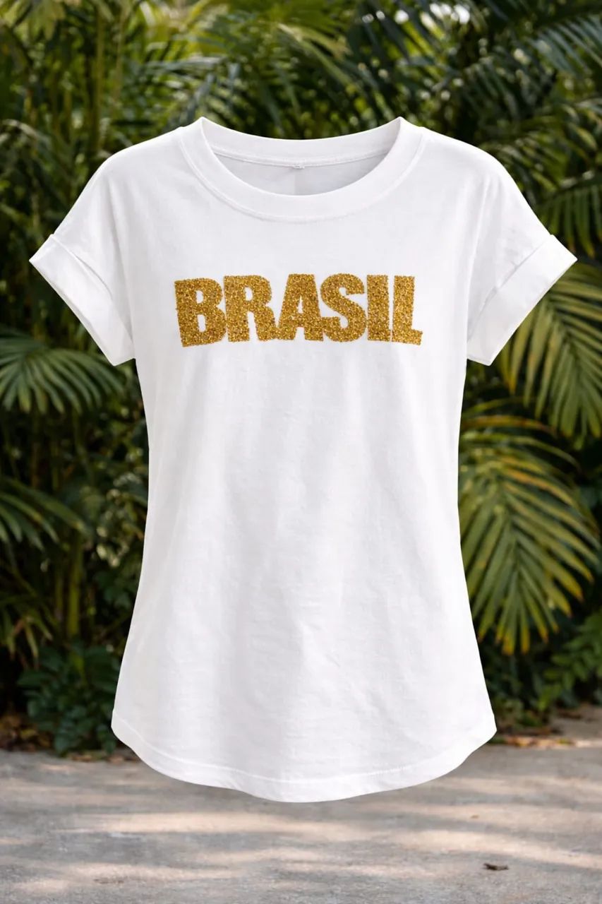 Camisetas Brasil em pedraria - Foto 2