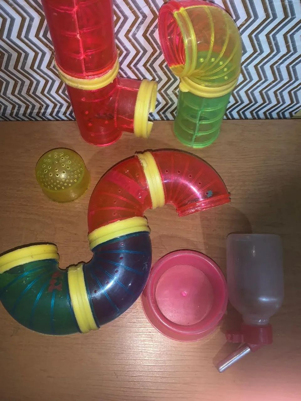Kit Acessórios para Hamster(tubos+comedouro e Bebedouro) - Foto 2