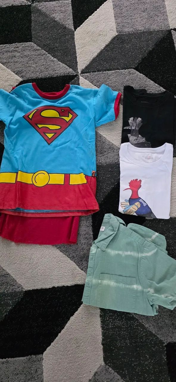 Lote 18 - camisas menino 8 anos