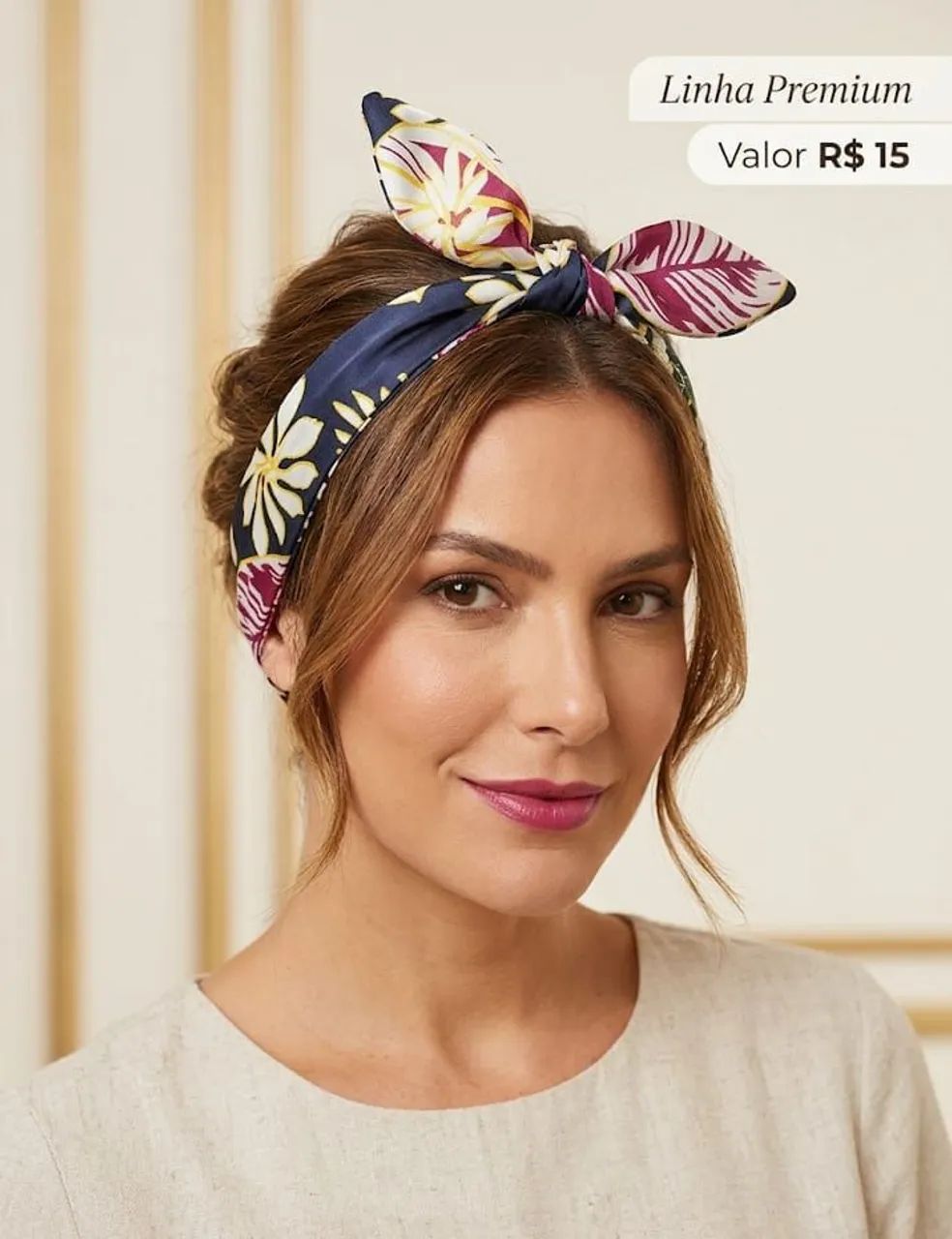 Faixa de cabelo Fashion retrô - Foto 5