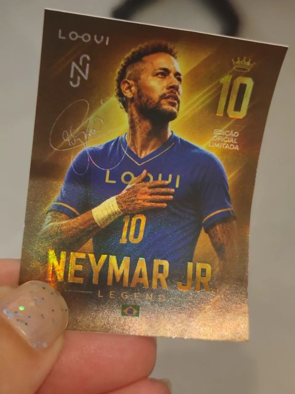 Figurinha Dourada Neymar 