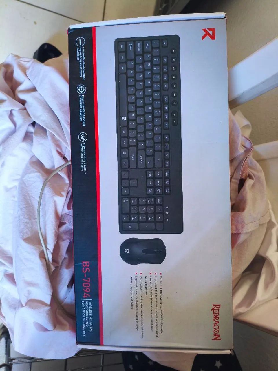 Kit Teclado e Mouse Sem Fio Red Dragon - Foto 2