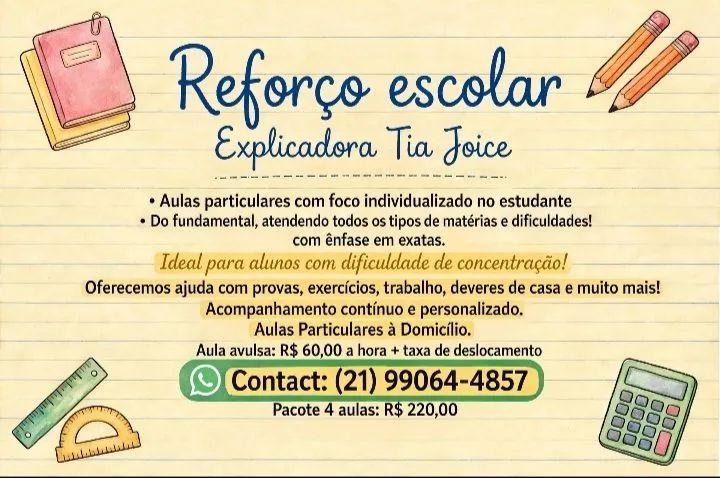 Reforço Escolar Particular