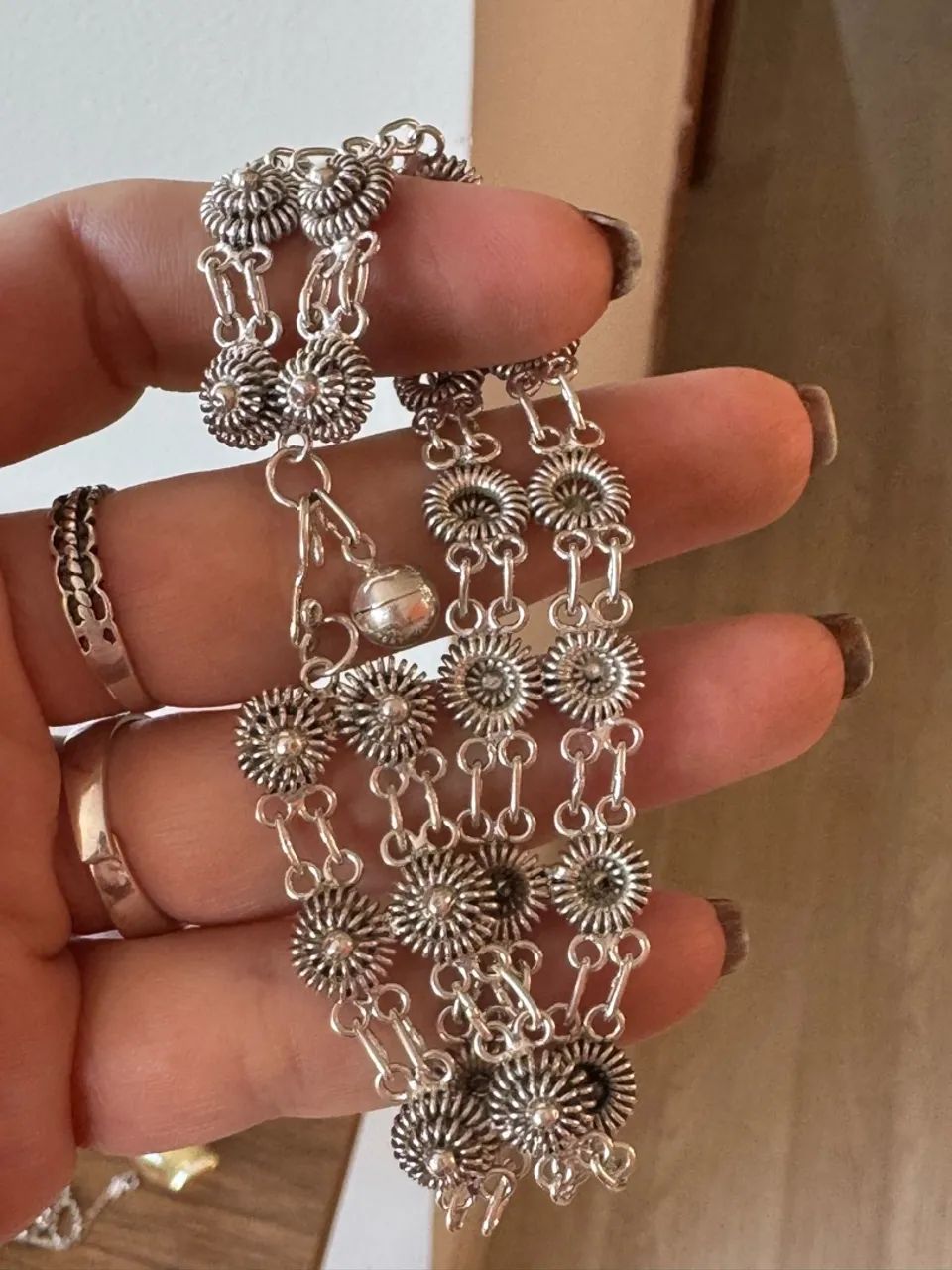 Pulseira prata bali feminina  - Foto 2