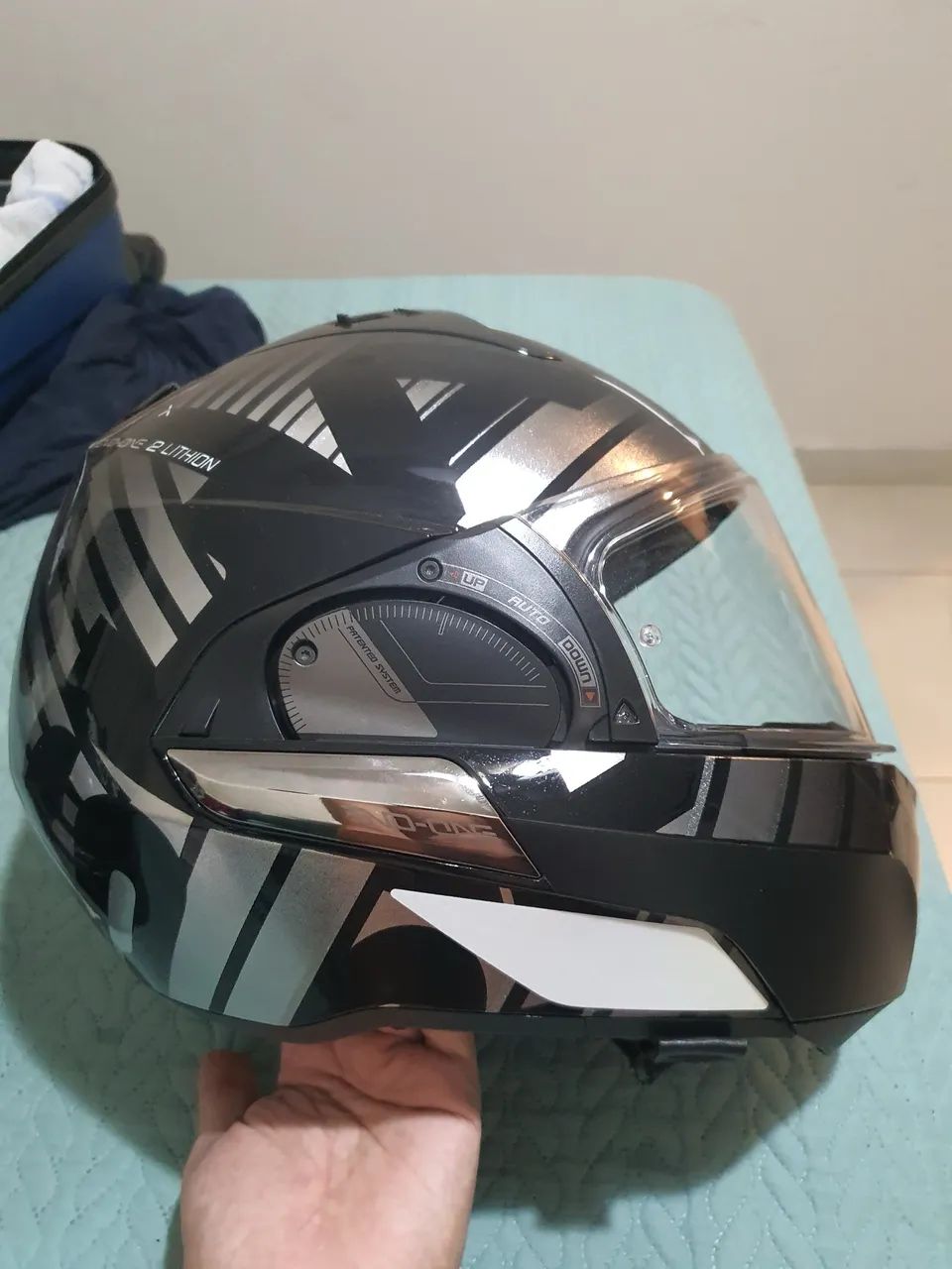 Capacete Shark Evo-One 2 Lithion Estado de Novo - Escamoteavel -  Tamanho 56