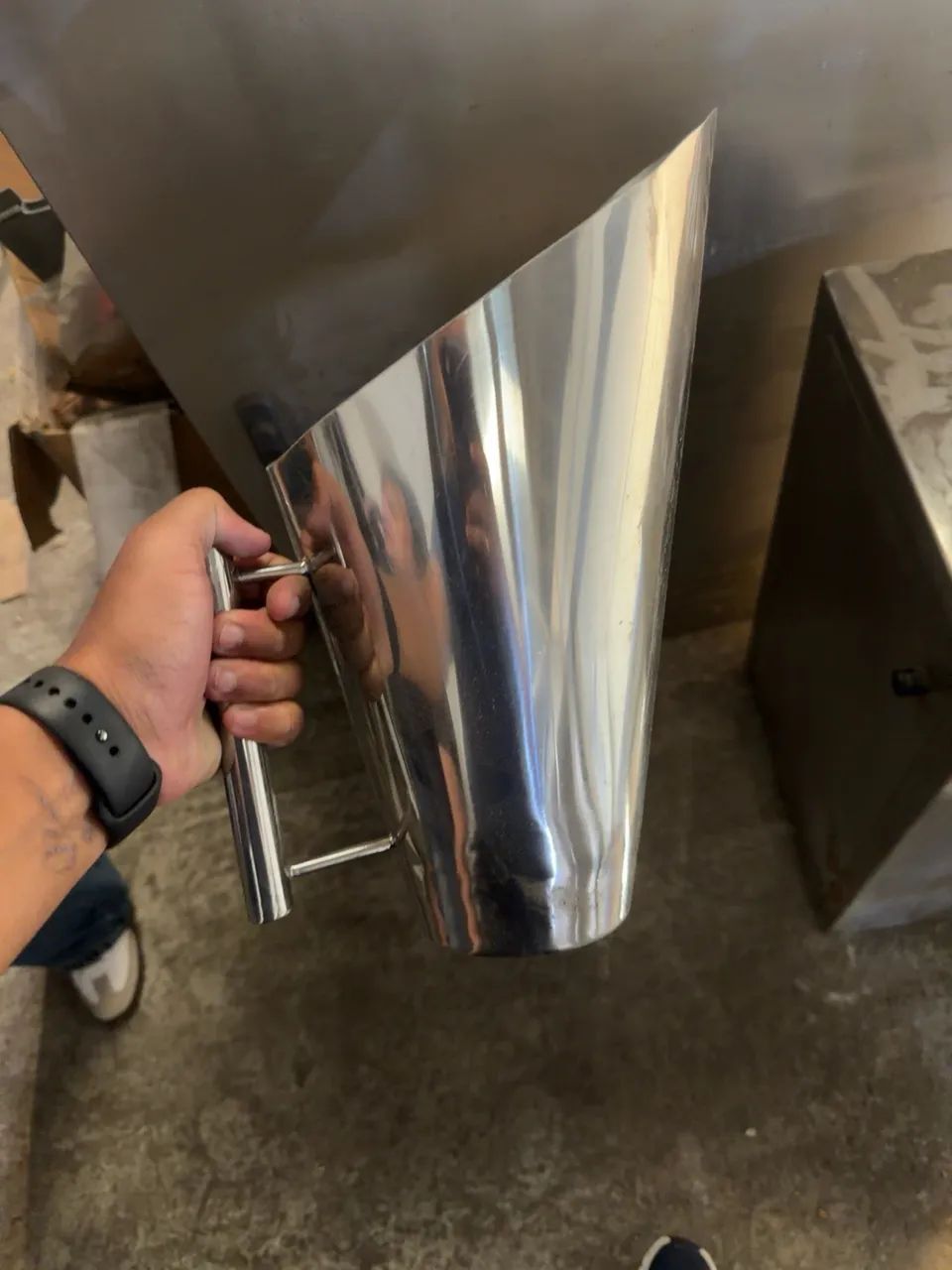 pá dosadora industrial de inox
