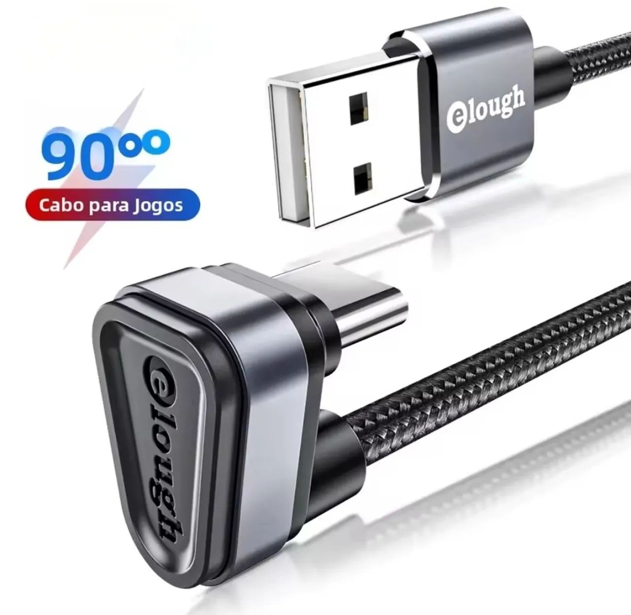 Cabo de carregamento e dados USB-C 180 graus - Foto 5