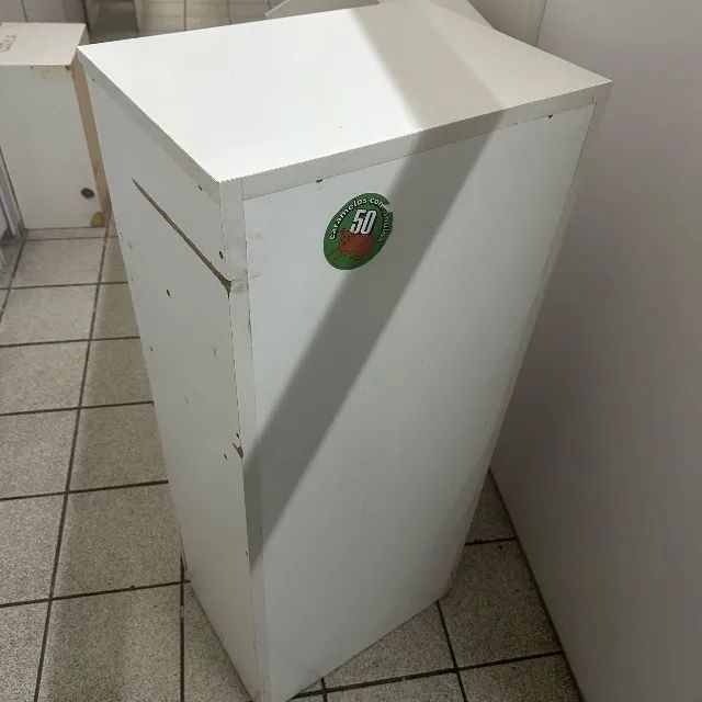 Móvel de Caixa Balcão Compacto Alto Loja Comércio Branco - Foto 3