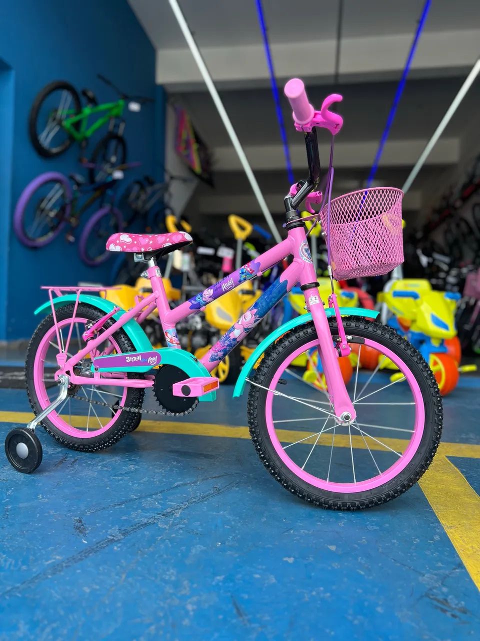 Bicicleta infantil aro 16 Stitch - Foto 2