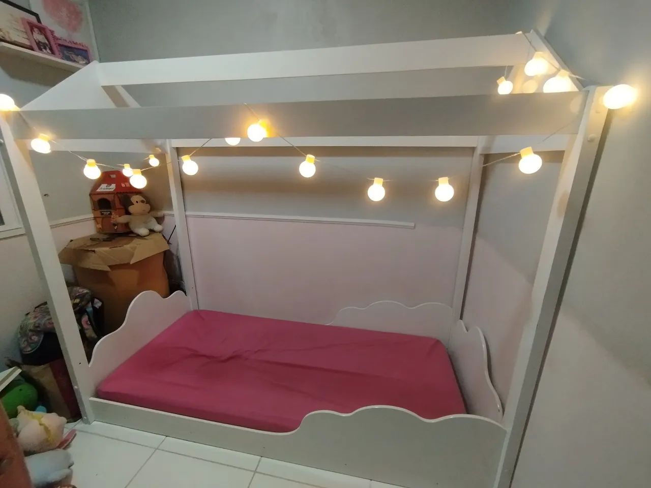 Cama casinha de solteiro com colchão 