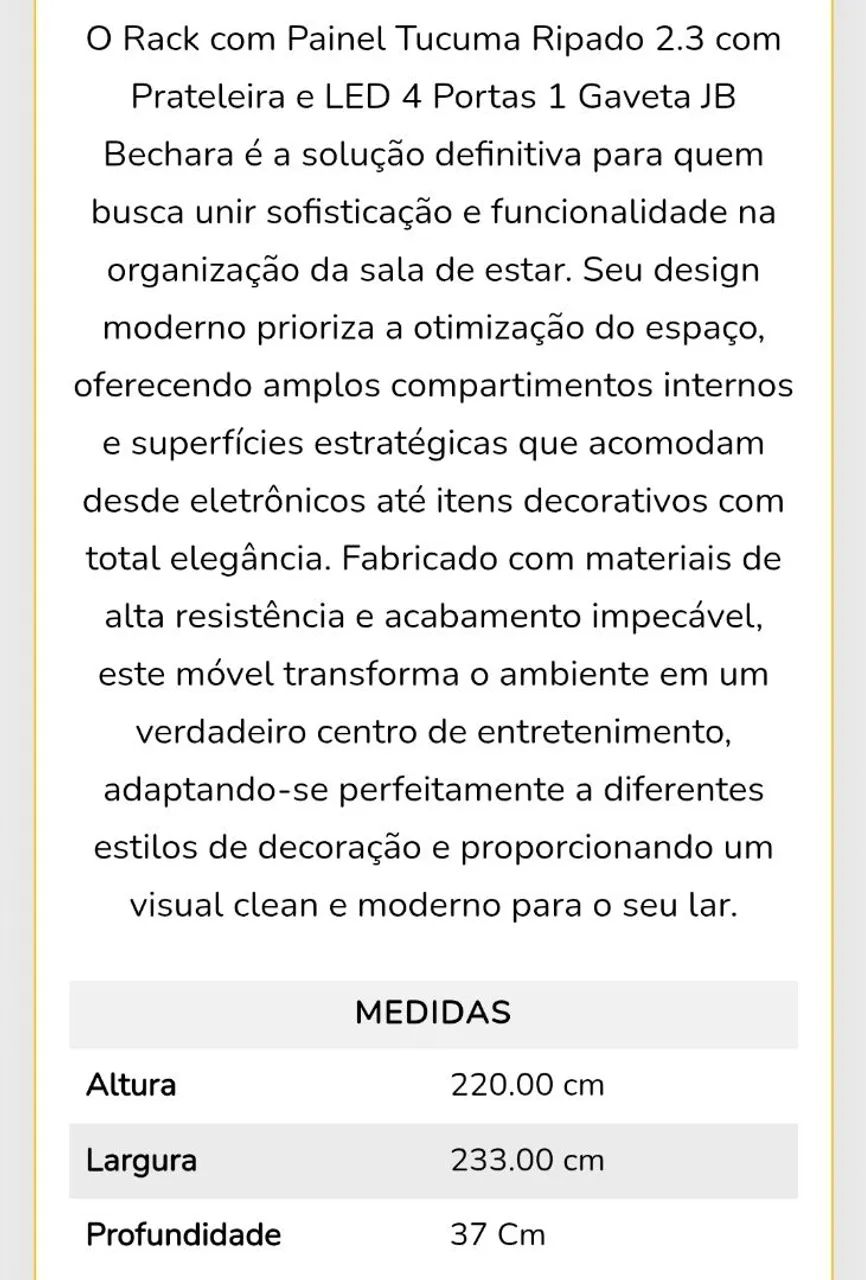 Rack com painel ripado 2.30m / pague na entrega  - Foto 2