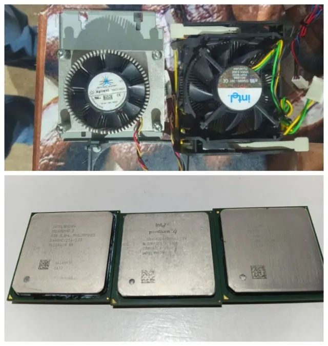 Kit 3 Processadores Intel Socket 478 mais 2 Coolers
