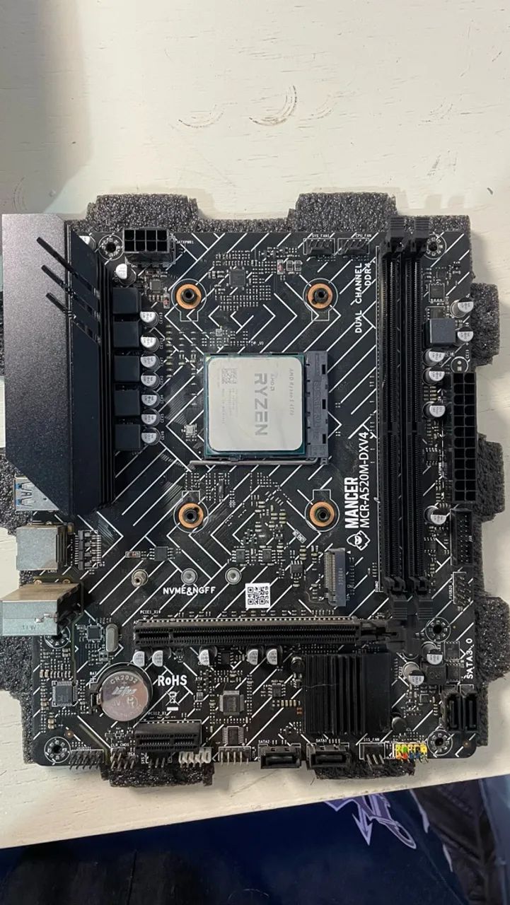 Placa mae a520m dx e processador rz54500 usado porem em bom estado