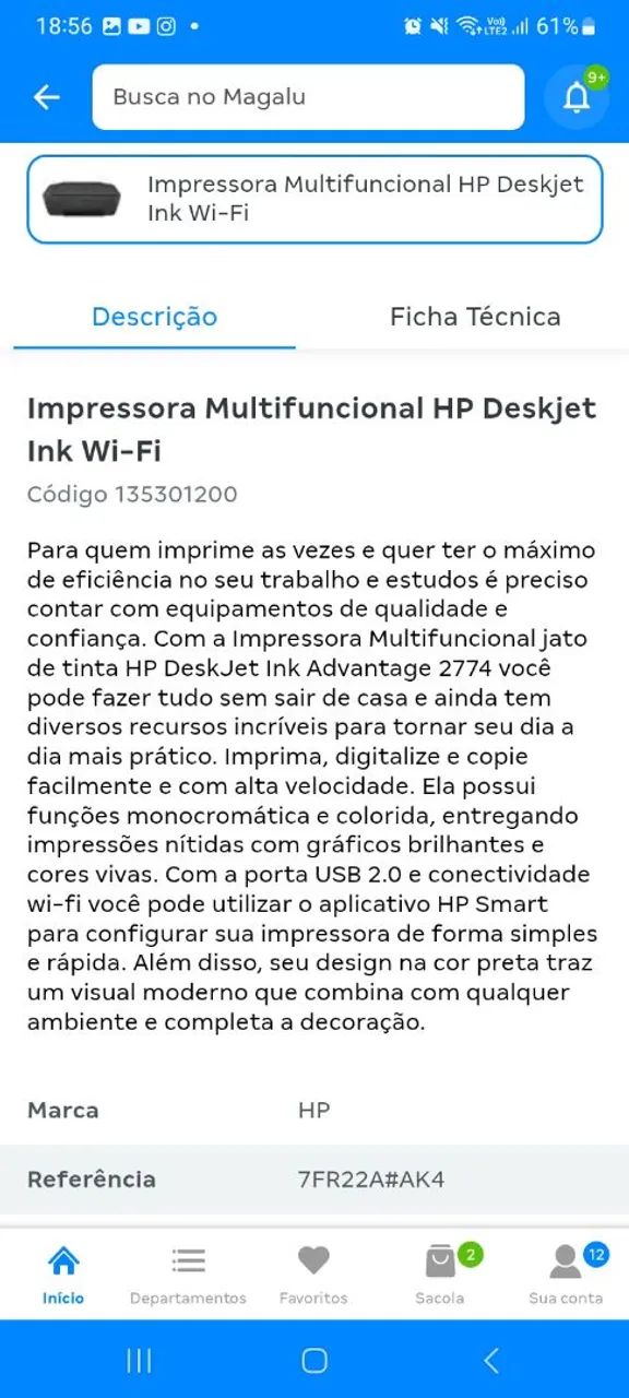 Impressora HP semi nova - Foto 3