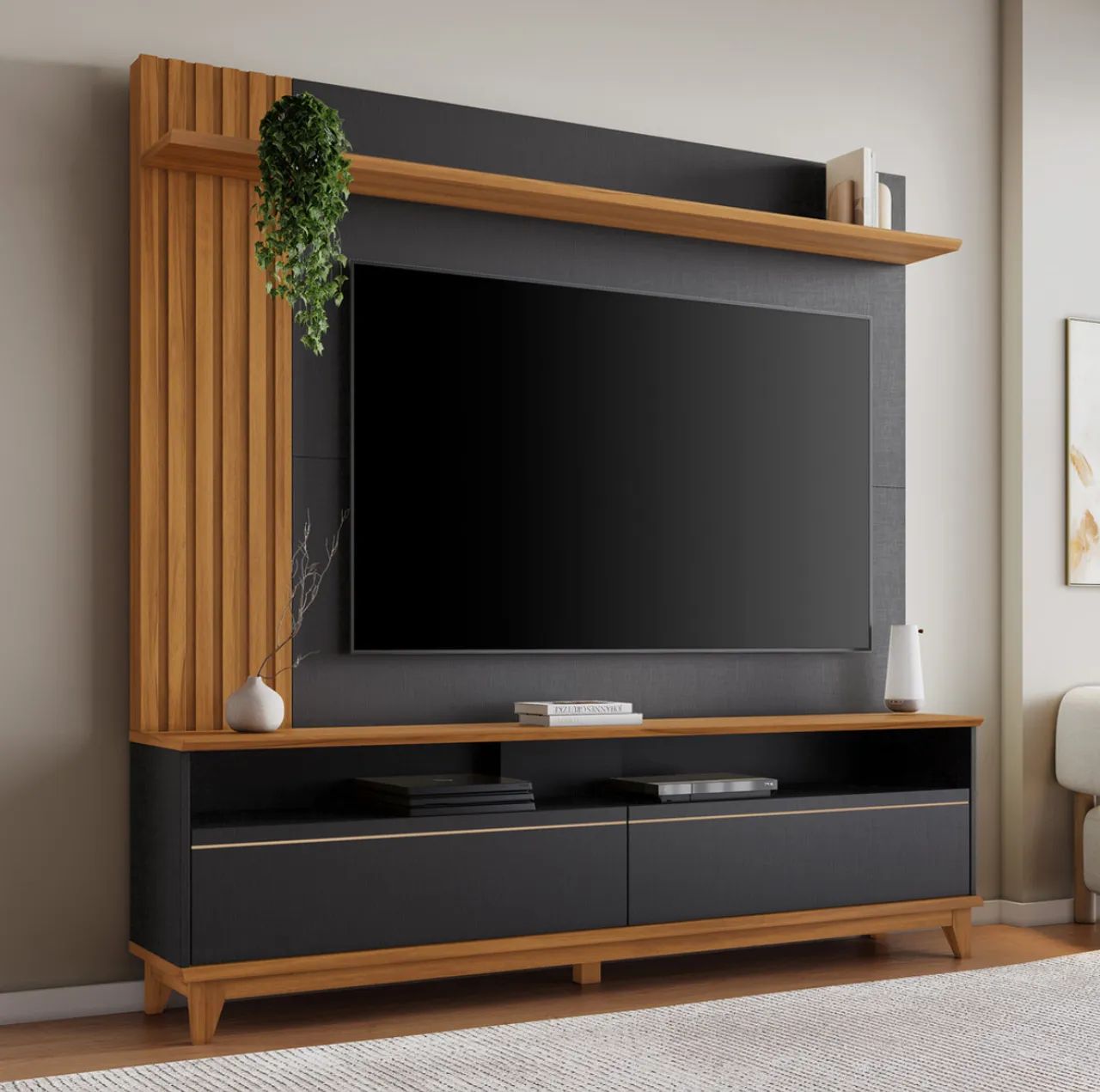 Home NT1335 Notável com Ripado - Para TVs até 65 Polegadas