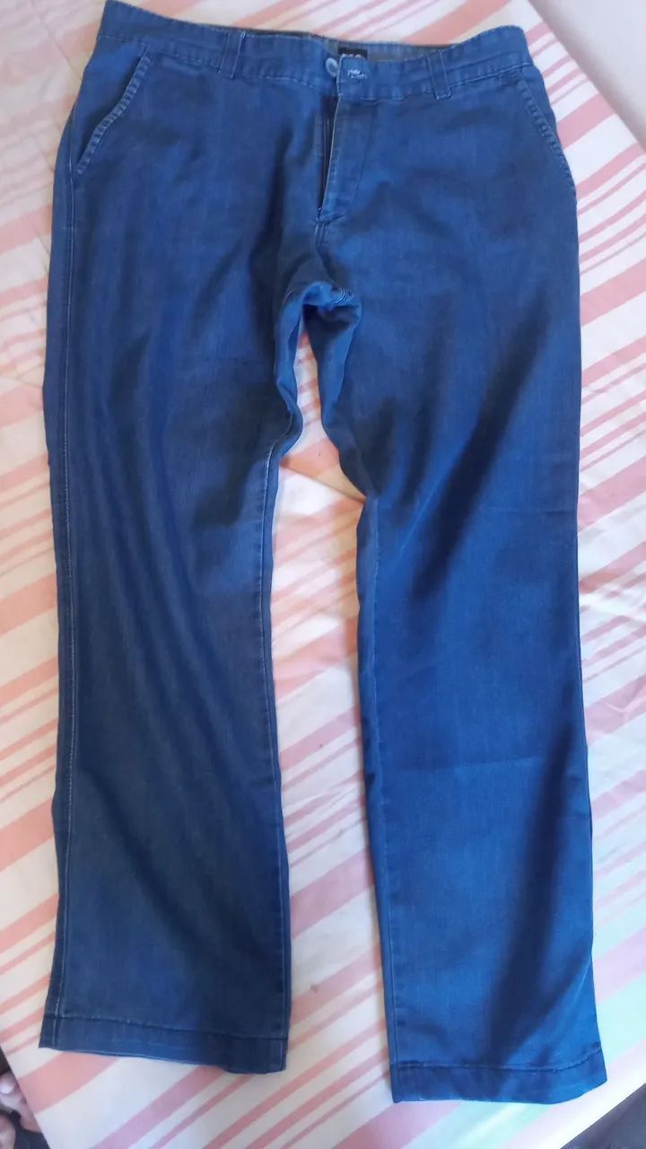 Calça  Sarja - Sketch 40 Azul Slim Fit - Foto 2