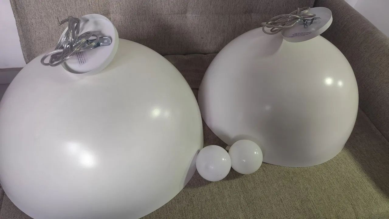 Lustres pendente meia lua branco