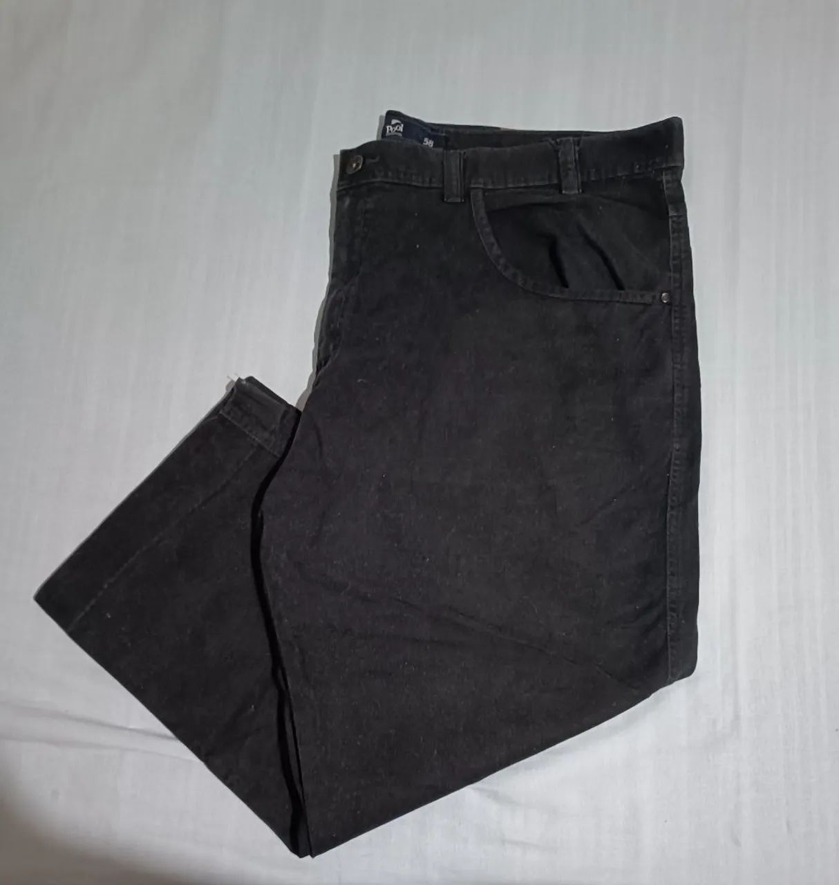 Calça jeans masculina plus size 