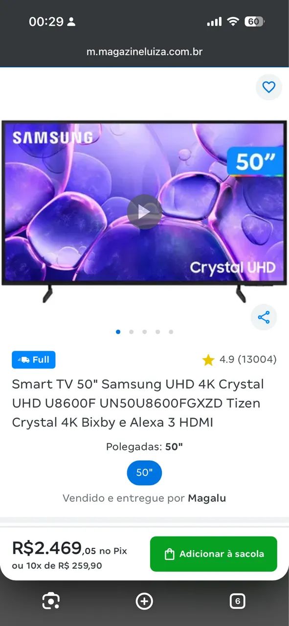 TV SAMSUNG 50 polegadas 4K - Está na Garantia - Foto 2