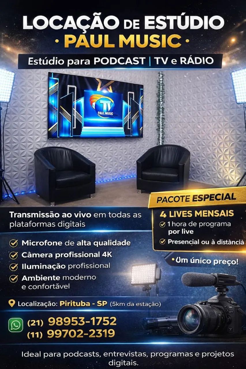 Locação de podcast  - Foto 2