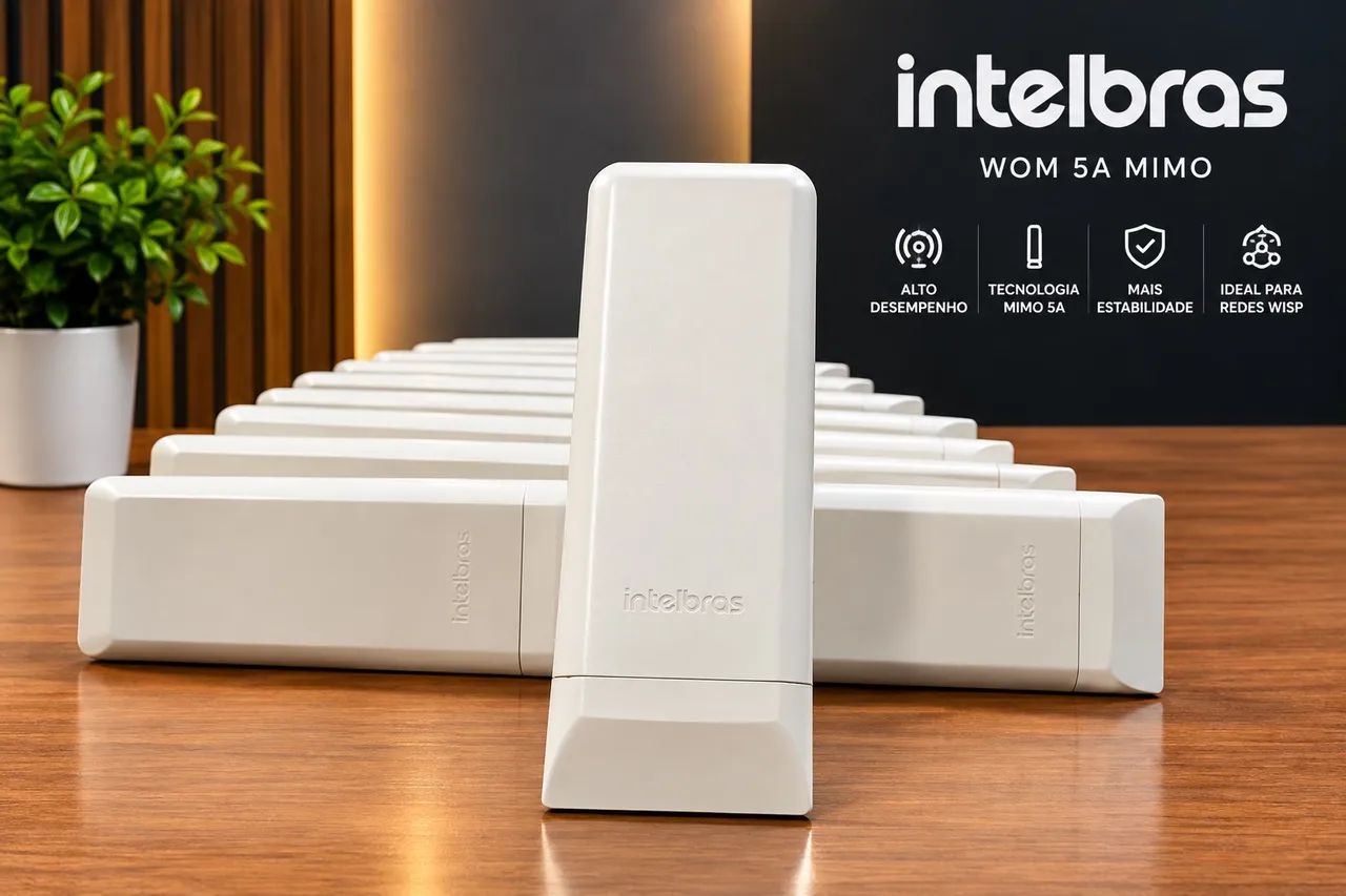 Antena Rádio Intelbras Para Câmera IP ou Internet WOM 5A MIMO