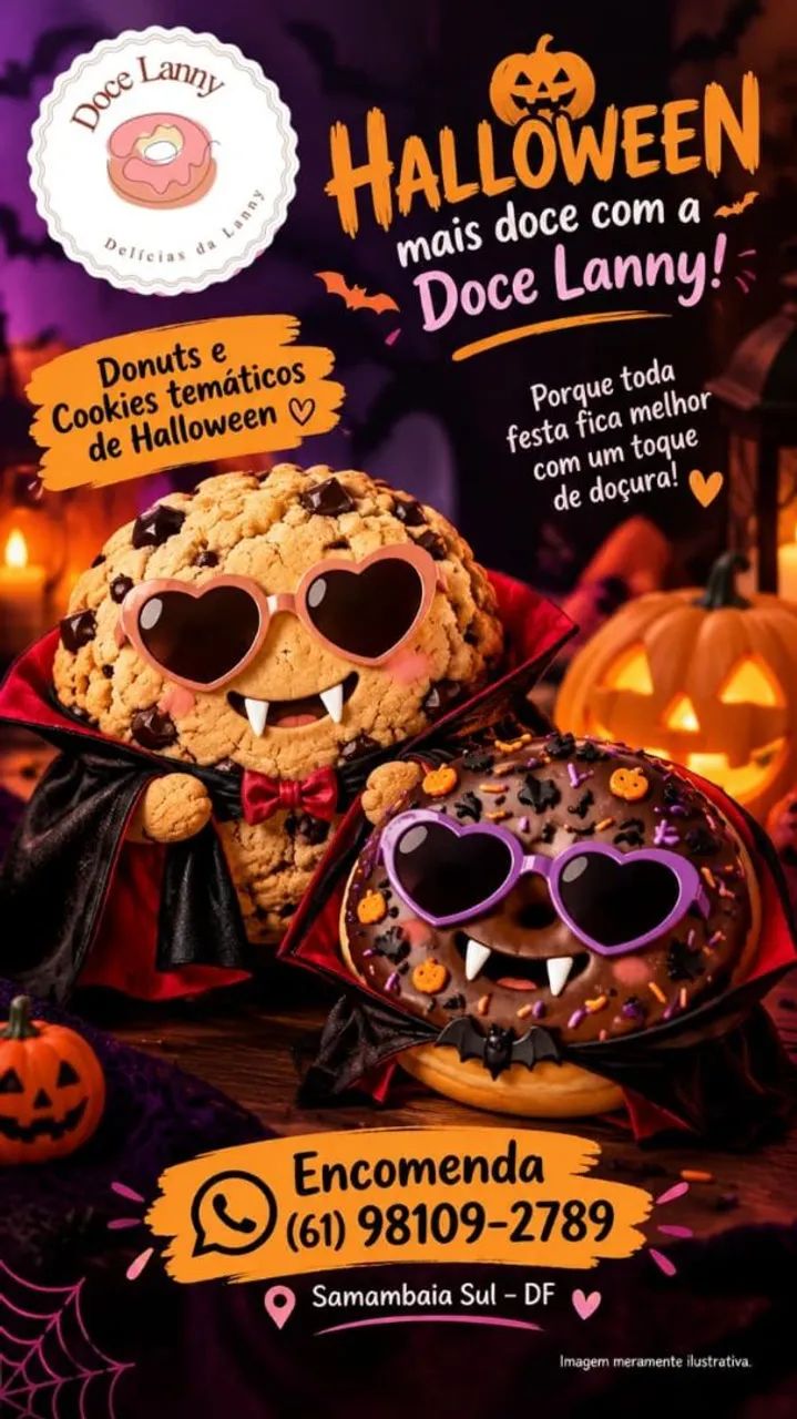 Donuts e cookies para Halloween 