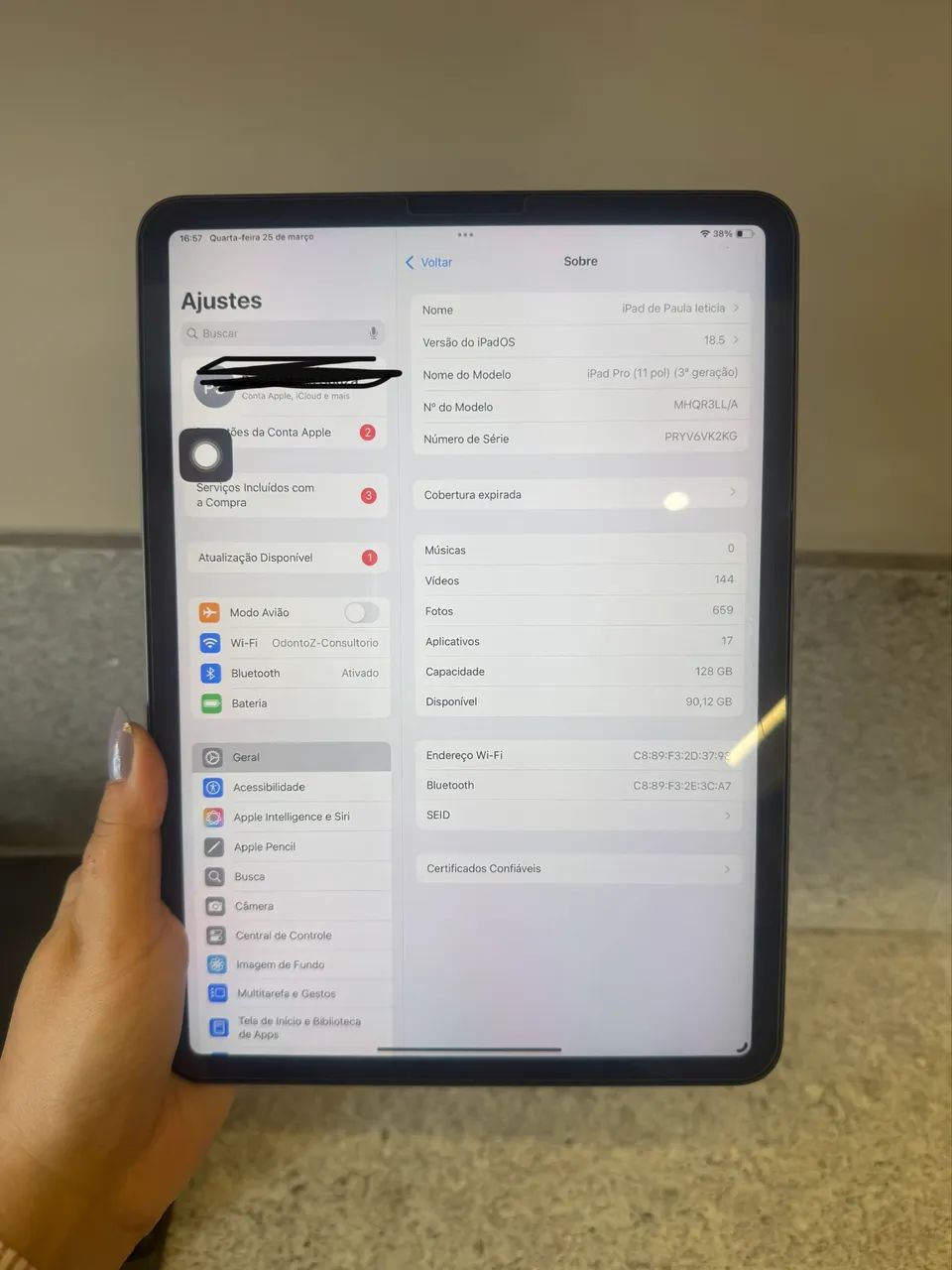 iPad Pro 11 3ª geração 128 GB - semi novo  - Foto 4