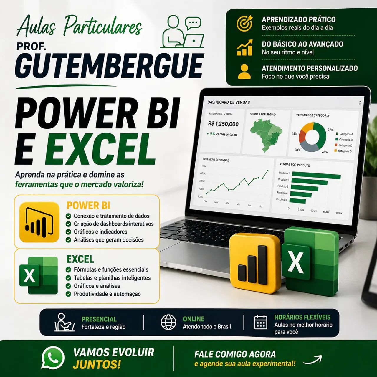 Aulas Particulares de Excel e Power BI | Presencial e Online