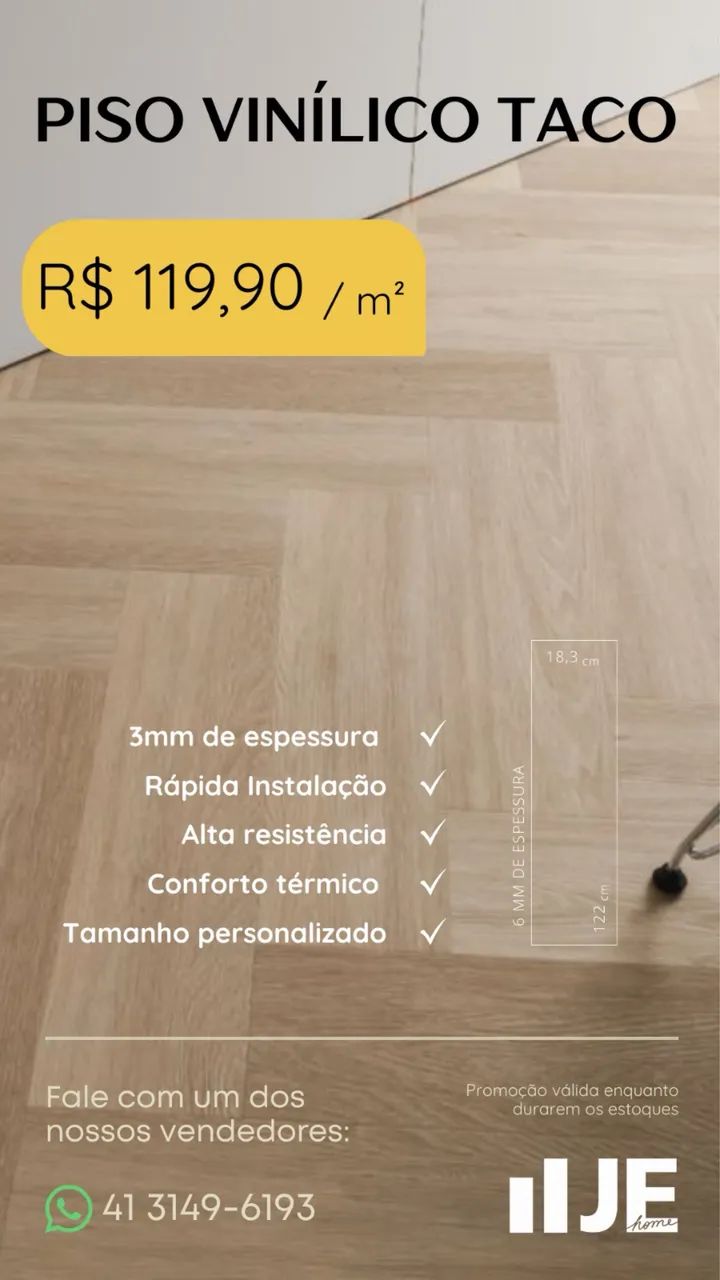 Piso vinílico taco  - Foto 2
