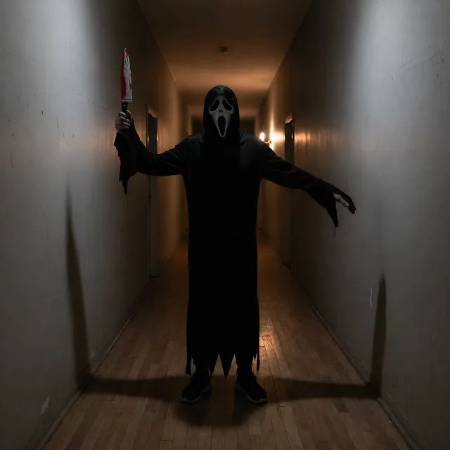 Fantasia Pânico GhostFace - Capa + Máscara