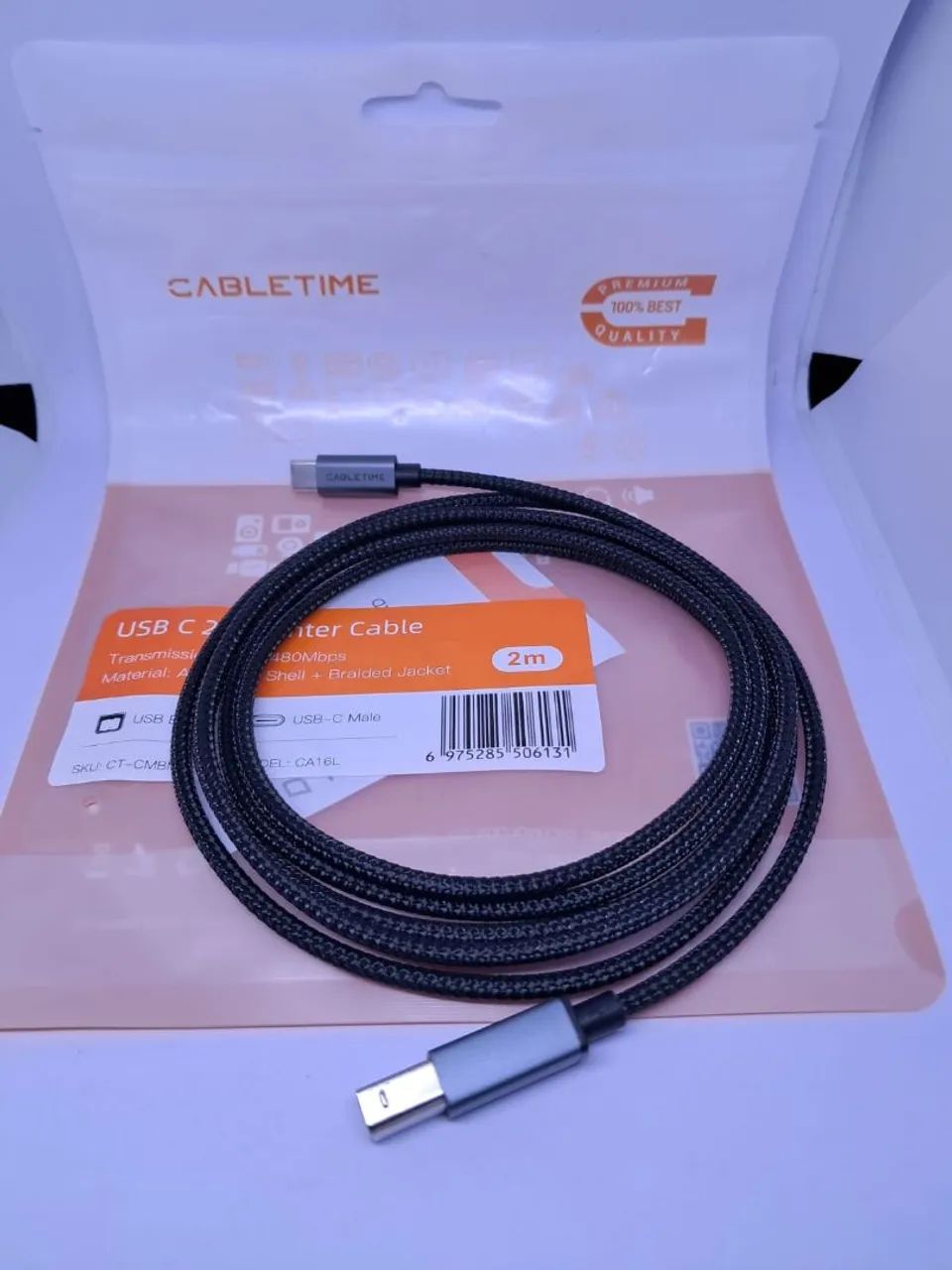 Promoção!!! Cabo USB Tipo C Para Impressora Cabletime 2m - Foto 2