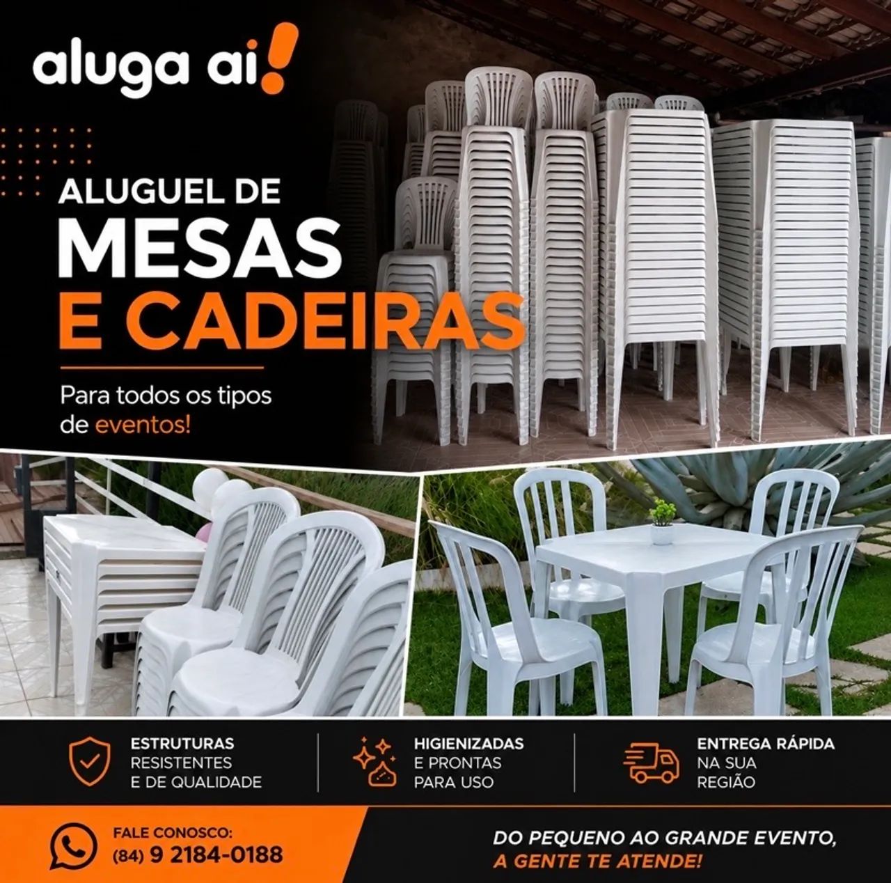 3 Mesas + 12 Cadeiras para Festas | Mossoró - Foto 2