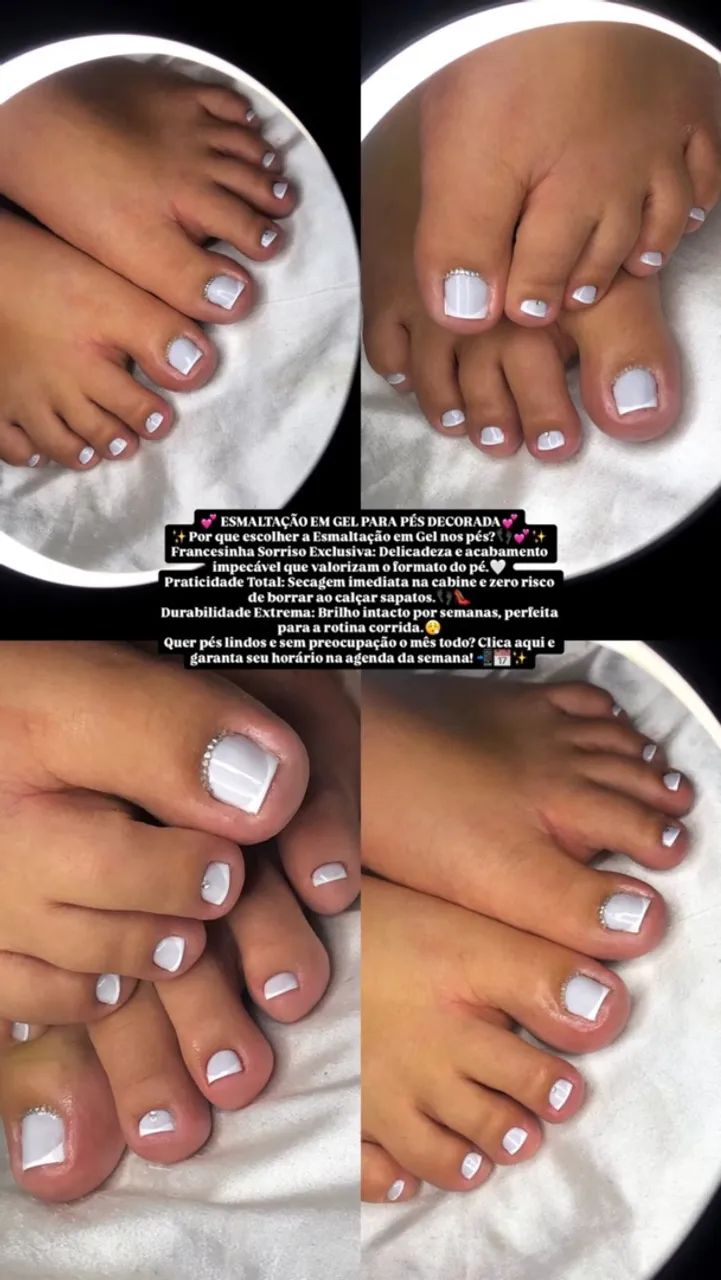 ESMALTAÇÃO EM GEL PARA PÉS DECORADA - Foto 4
