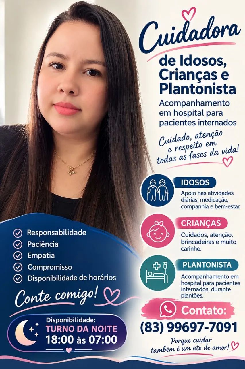 Cuidadora e acompanhante de internos 