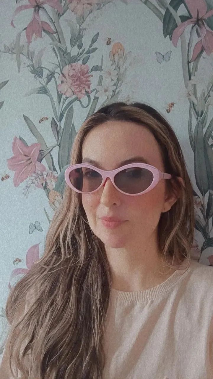 Óculos de sol feminino rosa  - Foto 4