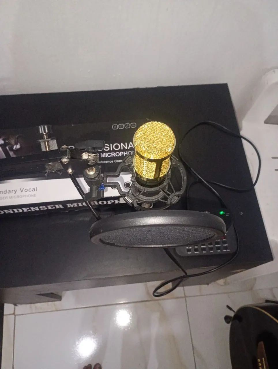 Kit completo de microfone para gravações 