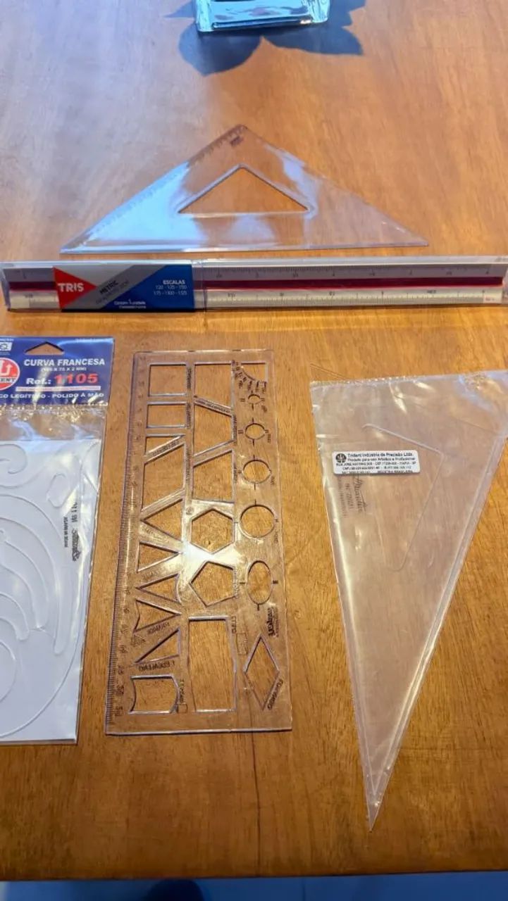 Kit Régua Geometrica /Escalímetro e Esquadro  - Foto 3