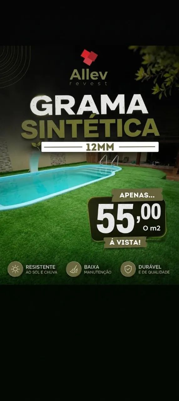 Grama sintética 12mm premium