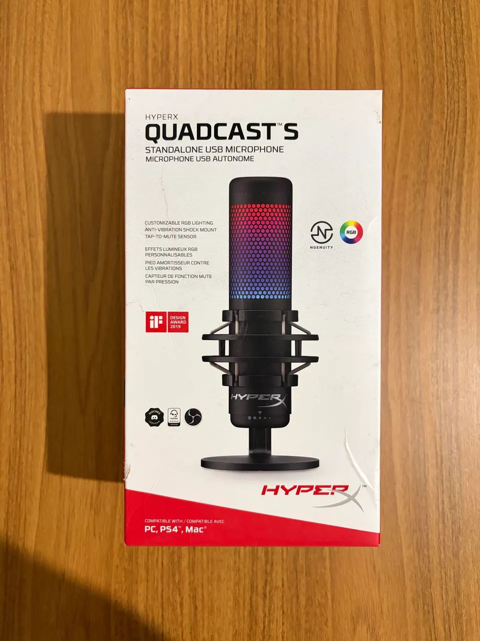 Microfone HyperX QuadCast S RGB + braço articulado - Foto 3