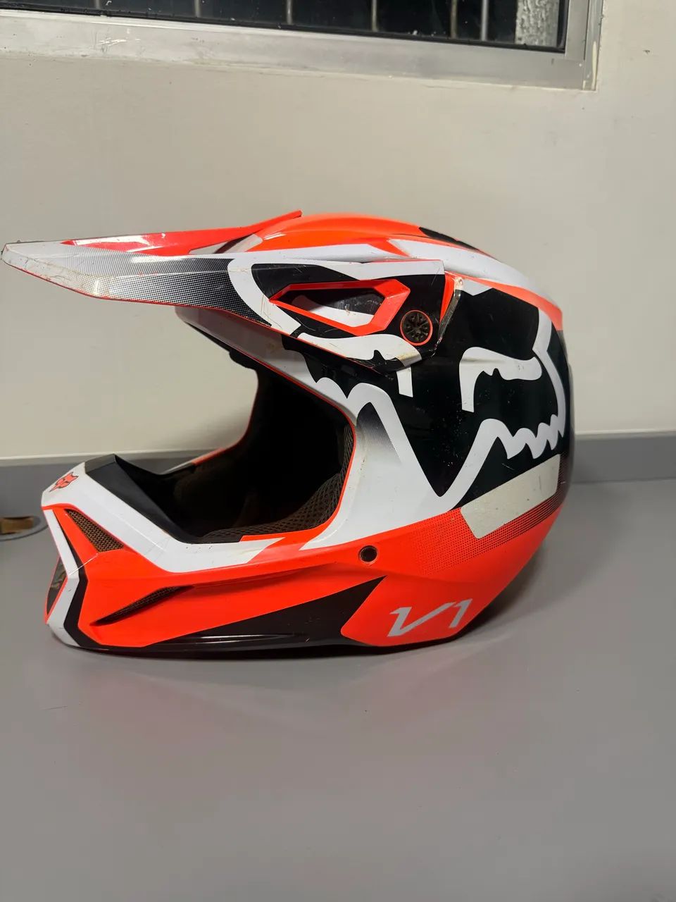 Capacete Fox Leed 2025 Laranja Motocross Trilha/Enduro - Peças