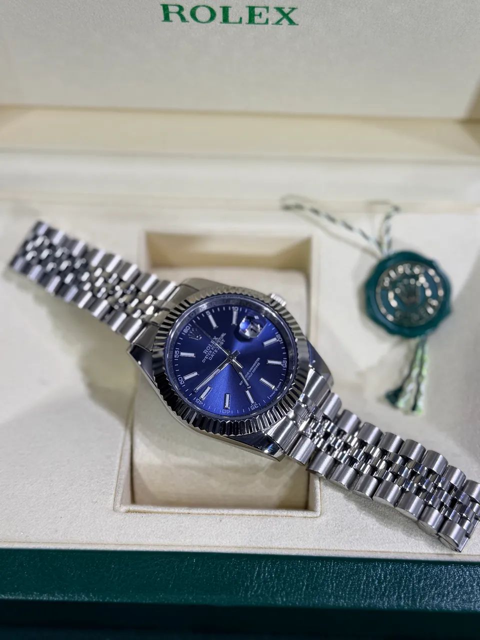 PREMIUM AAA  relogio ROLEX DATEJUST AZUL - Foto 4