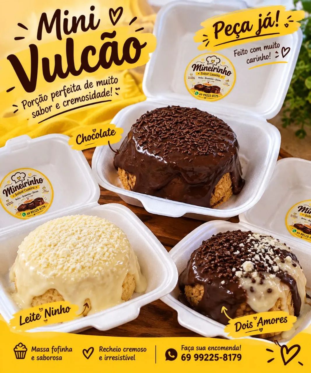 Bolo vulcão 