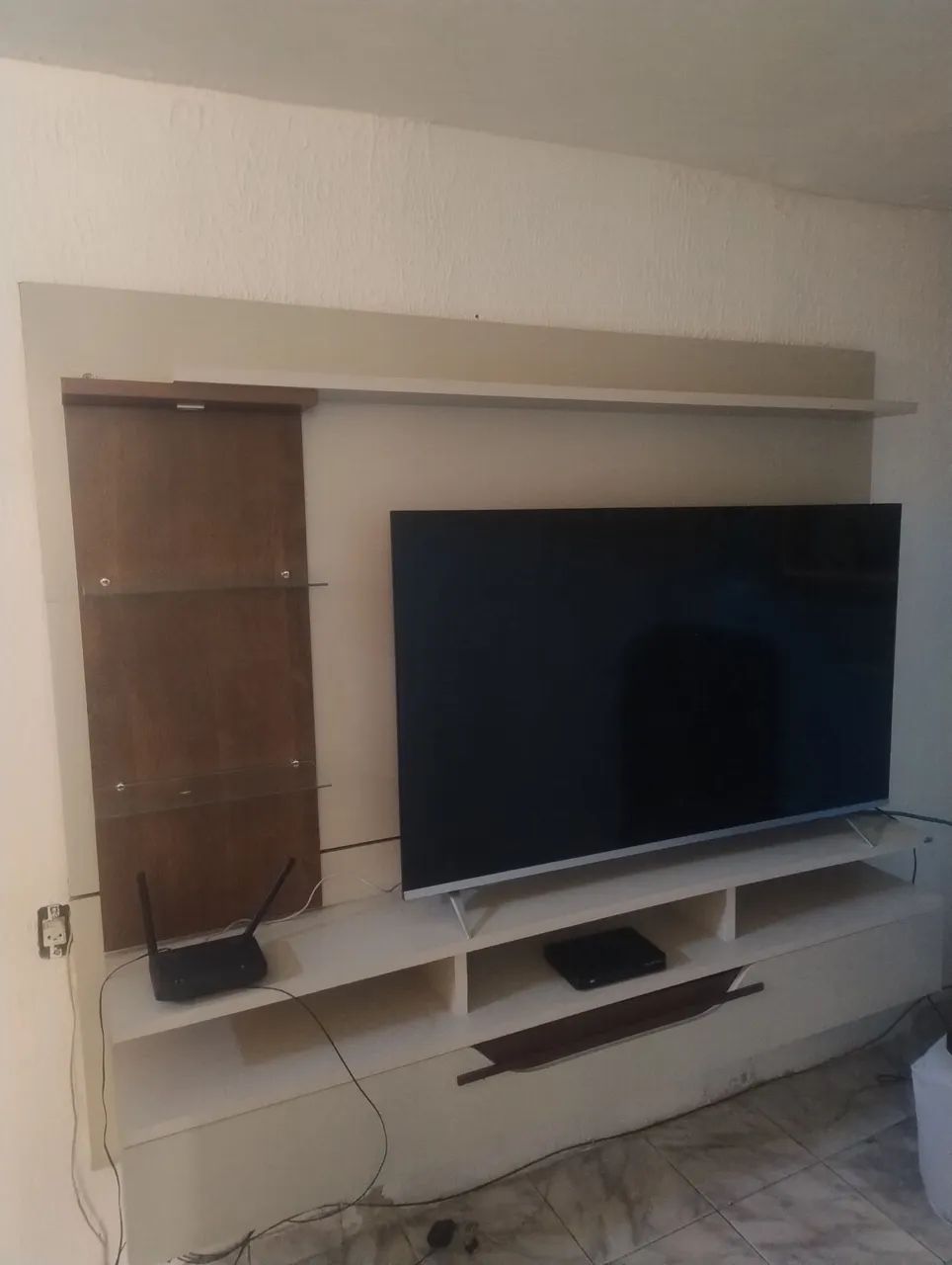 Painel de sala com função LED, próprio para tv de até 65 polegadas  - Foto 2