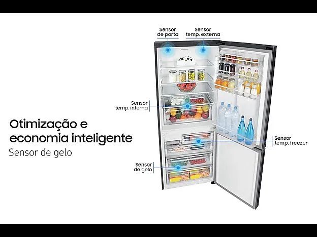 GELADEIRA SAMSUNG INVERSE BAROSA 435L BLACK INOX C/ PRATELEORA DE VINHO EM ÓTIMO ESTADO!!! - Foto 4