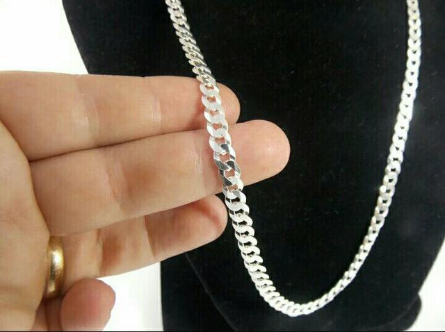 Cordão de prata escama de peixe 5mm 70cm 20g nova com garantia whats * - Foto 5