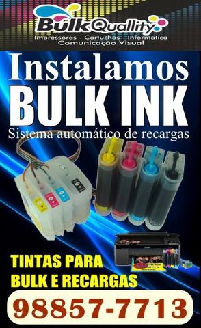 Instalaçao de bulk ink em impressoras a jato de tinta